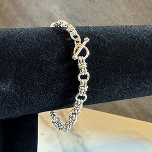 Medium Length 925 Sterling Silver Chain Bracelet. 22 grams, 17 cm, 6.7"